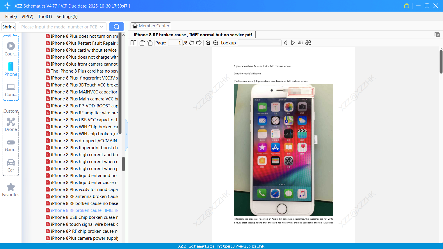 IPhone 8 RF Broken Cause , IMEI Normal But No Service